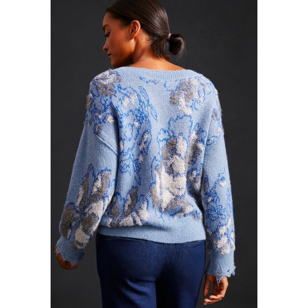 Anthropologie Textured Turtleneck Sweater. Size S. Retails $148 - Picture 2 of 11